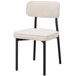 Polsterstuhl in Creme & Schwarz - Jeffa (2er Set)^Wohnen Best