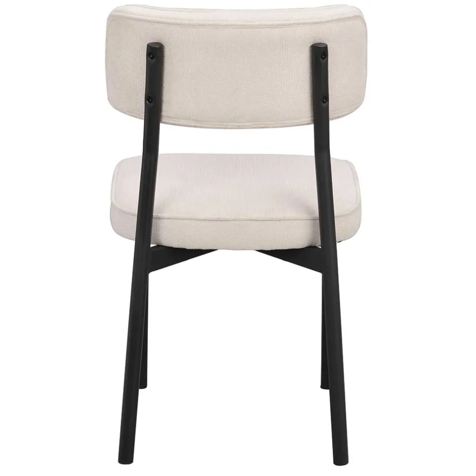 Polsterstuhl in Creme & Schwarz - Jeffa (2er Set)^Wohnen Best