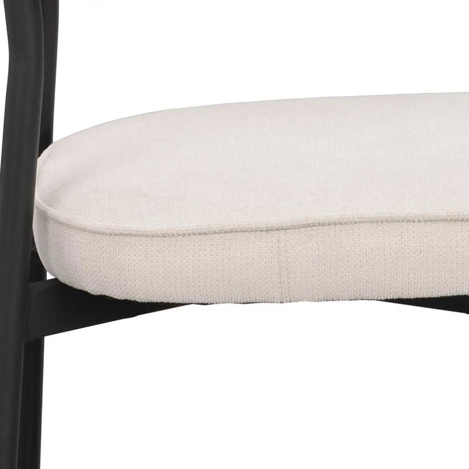 Polsterstuhl in Creme & Schwarz - Jeffa (2er Set)^Wohnen Best