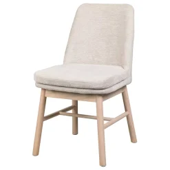 Wohnen Polsterstuhl in Creme Strukturstoff - Peppino (2er Set)