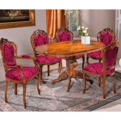 Polsterstuhl in Dunkelrot & Nussbaum - Ursanna^Wohnen New