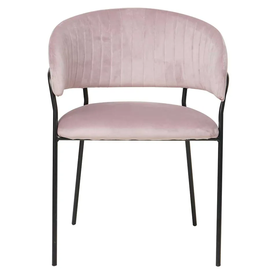 Polsterstuhl in Rosa & Schwarz - Cementa^Wohnen New