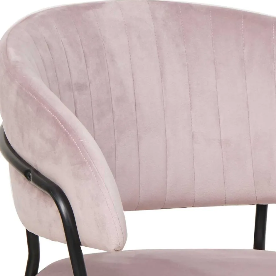 Polsterstuhl in Rosa & Schwarz - Cementa^Wohnen New