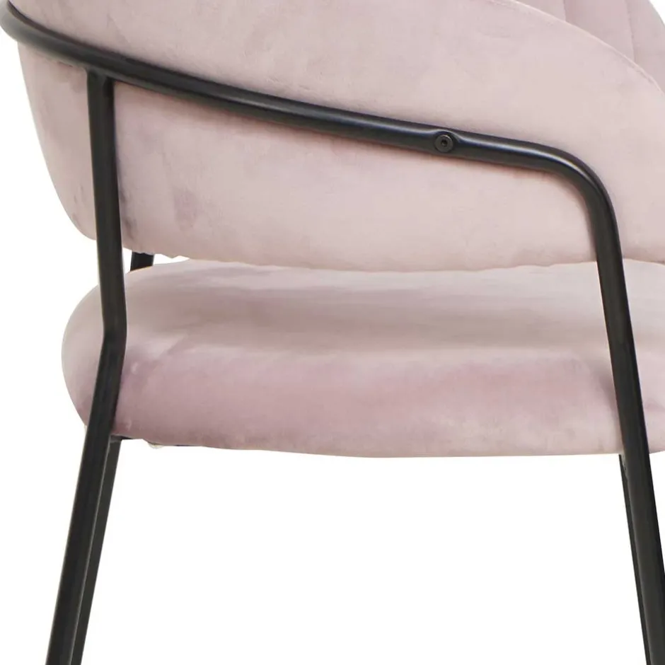 Polsterstuhl in Rosa & Schwarz - Cementa^Wohnen New