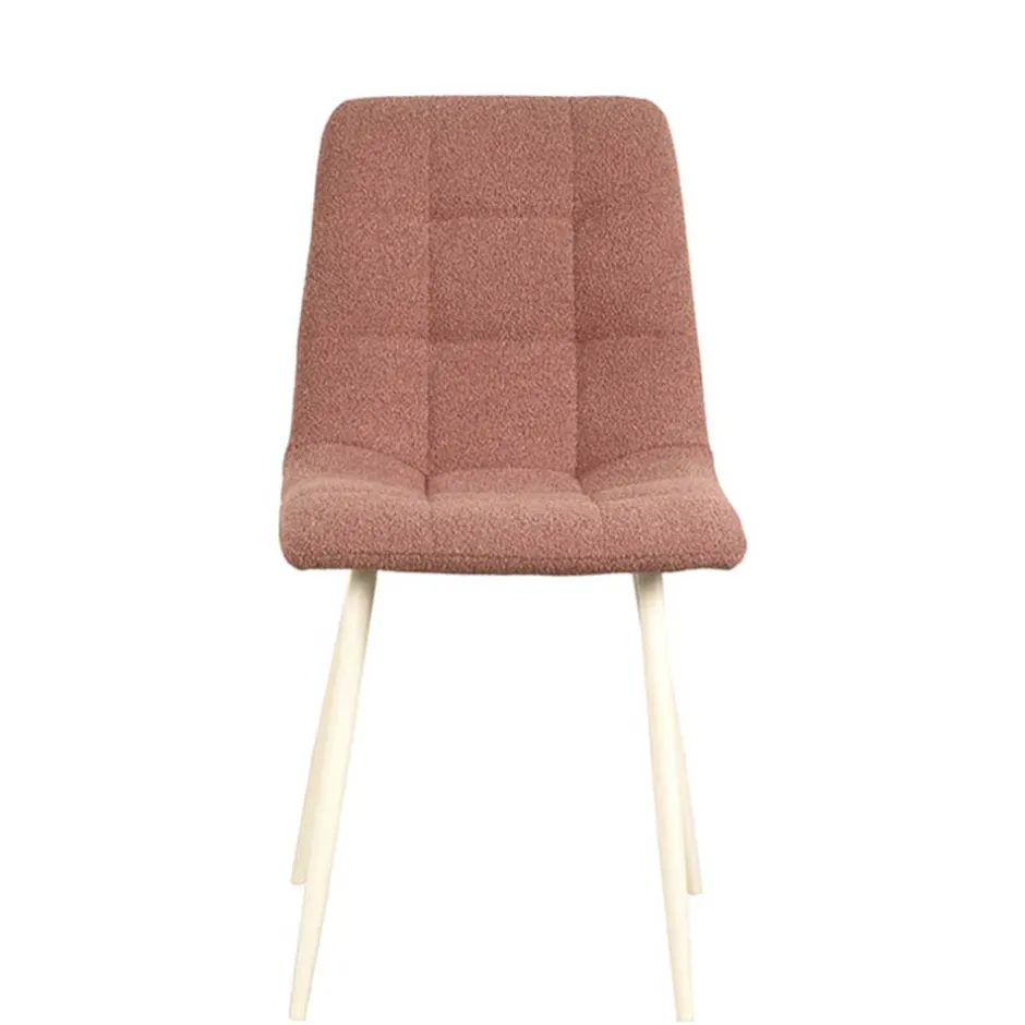 Wohnen Polsterstuhl in Terracotta und Weiß - Elzanian