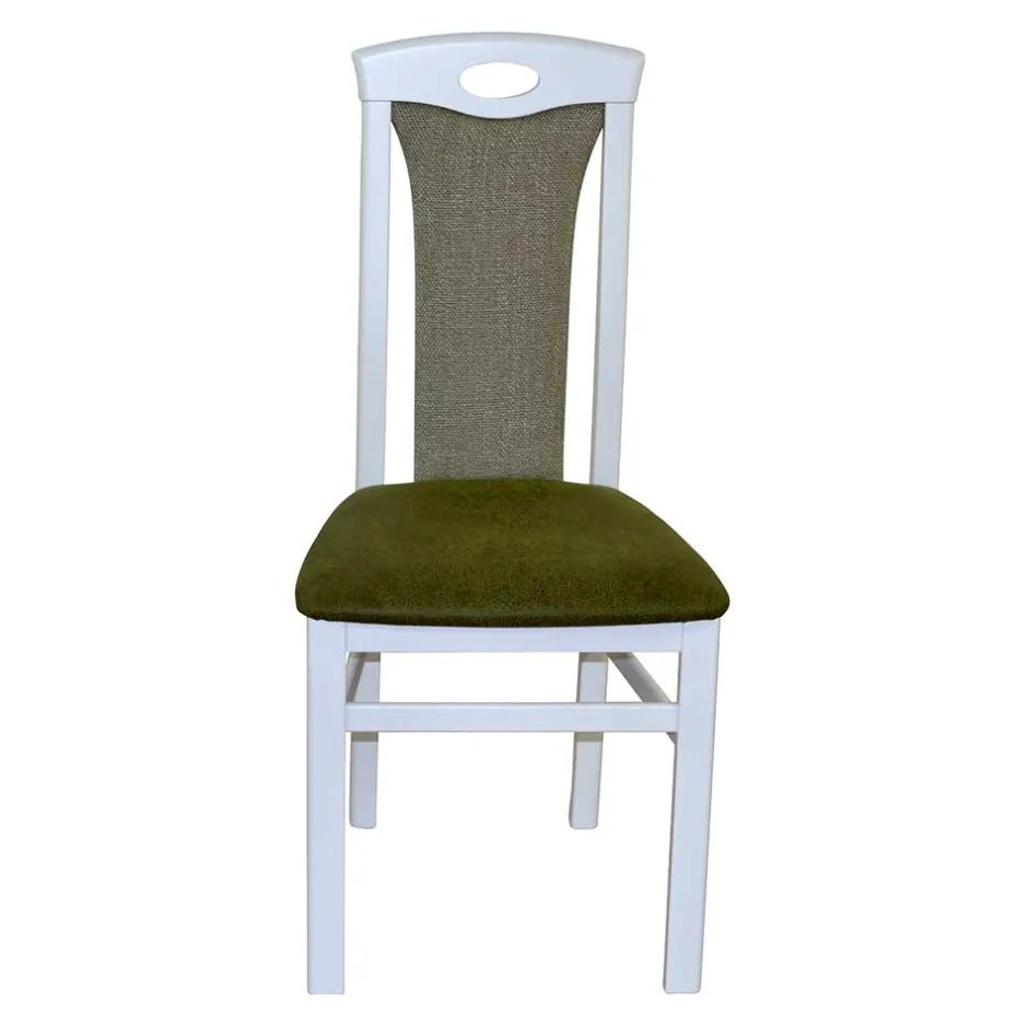 Polsterstuhl in Weiß & Grün - Suena (2er Set)^Wohnen Outlet