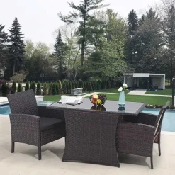 Polyrattan Tischgruppe für 2 Personen - Eneriffo (dreiteilig)^Wohnen Discount