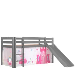 Prinzessin Hochbett mit Rutsche in Grau - Cisada^Wohnen Clearance