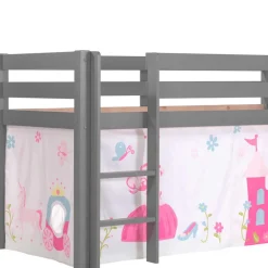 Prinzessin Hochbett mit Rutsche in Grau - Cisada^Wohnen Clearance