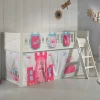 Kinder Wohnen Prinzessin Spielbett Hochbett in Weiß - Brusetta