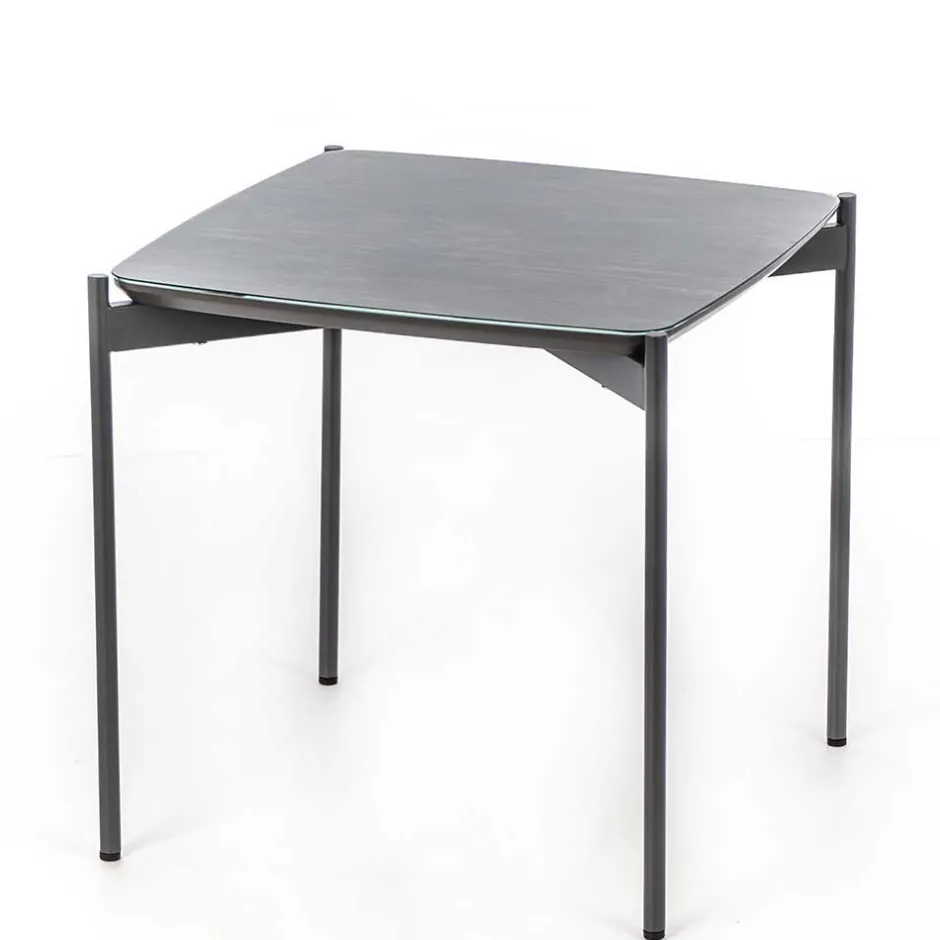 Quadrat Beistelltisch in Blaugrau - Vrono^Wohnen New