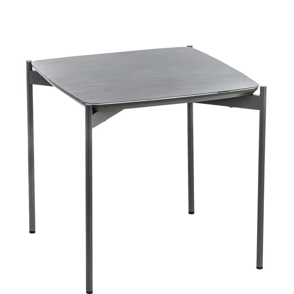 Quadrat Beistelltisch in Blaugrau - Vrono^Wohnen New