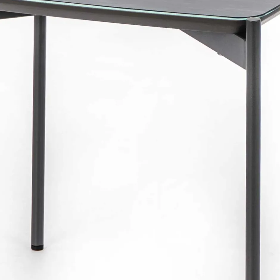 Quadrat Beistelltisch in Blaugrau - Vrono^Wohnen New