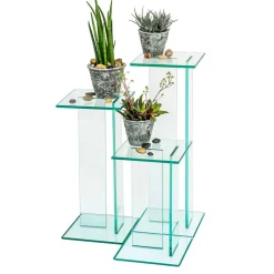 Quadrat Blumensäule aus transparentem Glas - Nadia^Wohnen Best