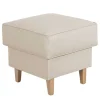 Quadrat Hocker in Beige Kunstleder - Charleen^Wohnen Hot