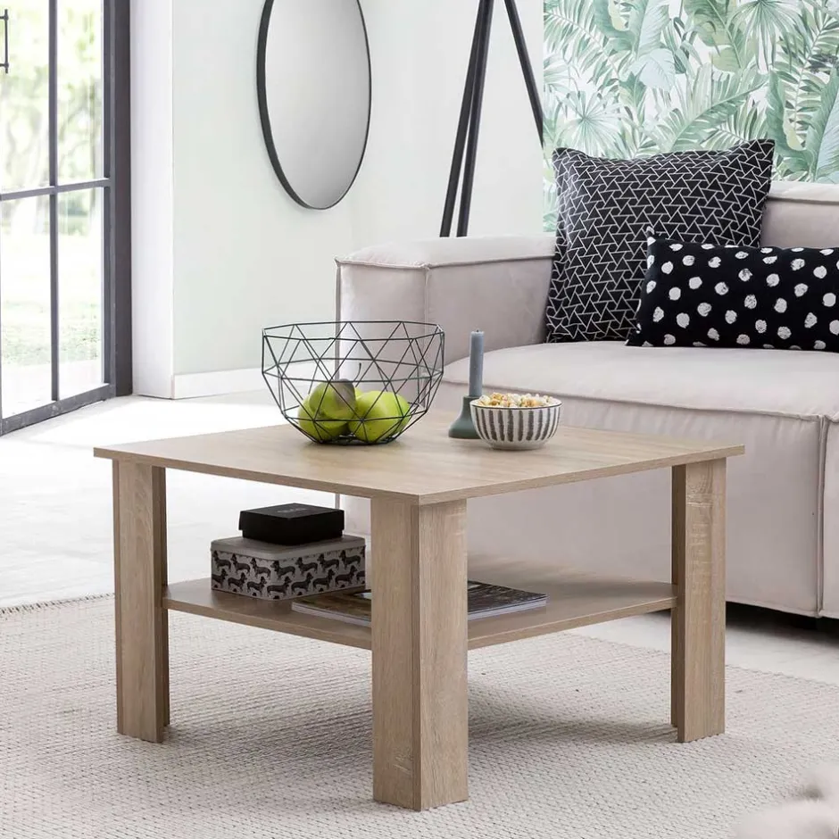 Quadrat Sofatisch in Holz Nachbildung - Zero^Wohnen Hot