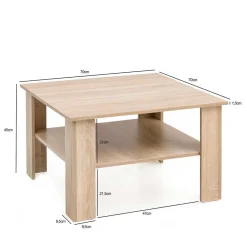 Quadrat Sofatisch in Holz Nachbildung - Zero^Wohnen Hot