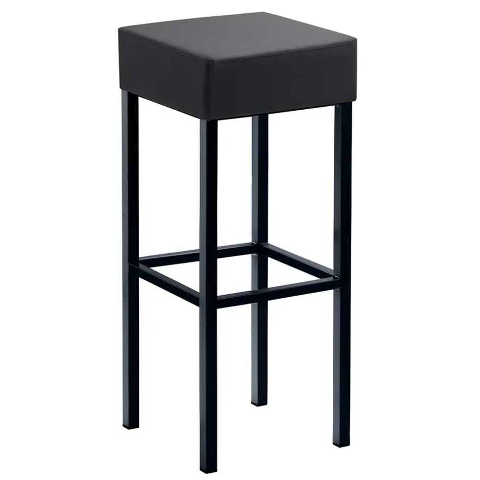 Quadrat Tresenhocker in Anthrazit & Schwarz - Madrid^Wohnen New