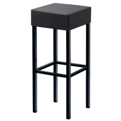 Quadrat Tresenhocker in Anthrazit & Schwarz - Madrid^Wohnen New