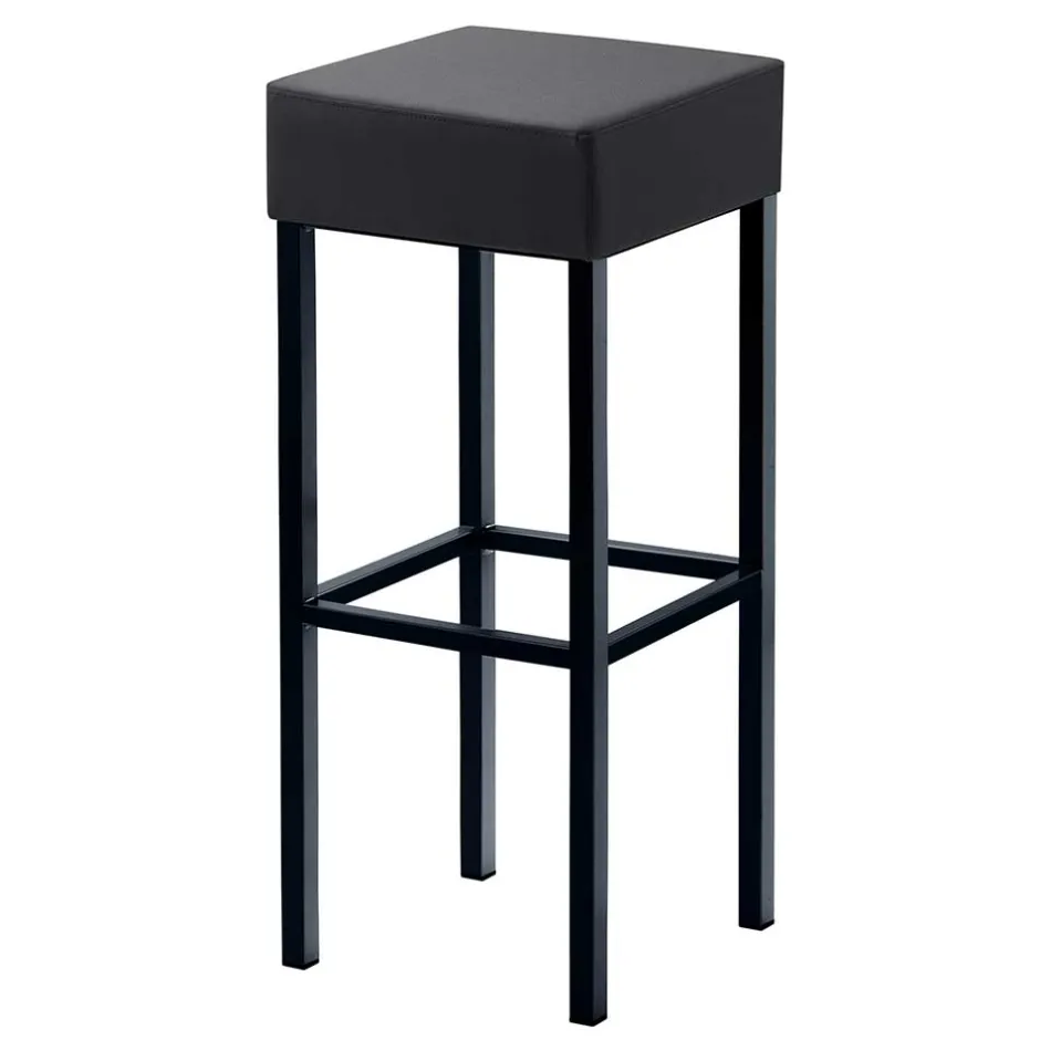 Quadrat Tresenhocker in Anthrazit & Schwarz - Madrid^Wohnen New