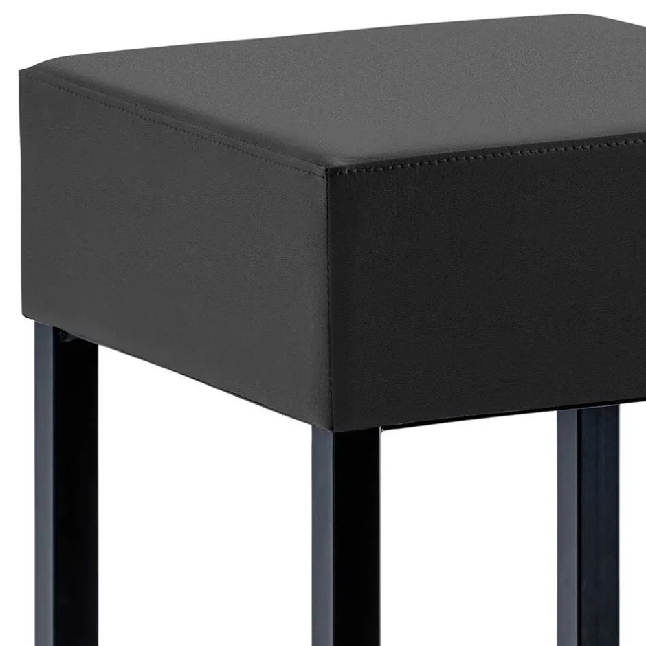 Quadrat Tresenhocker in Anthrazit & Schwarz - Madrid^Wohnen New