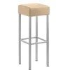 Quadratischer Barhocker in Beige Microfaser - Garrysa^Wohnen Discount