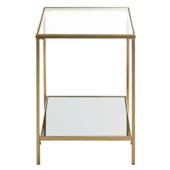 Quadratischer Beistelltisch aus Klarglas - Clair^Wohnen Outlet