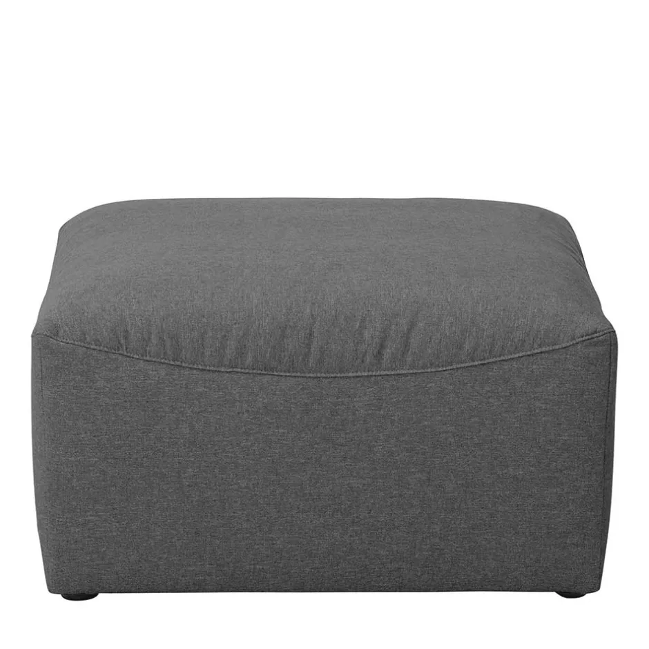 Quadratischer Couchhocker in Anthrazit - Telrama^Wohnen Outlet