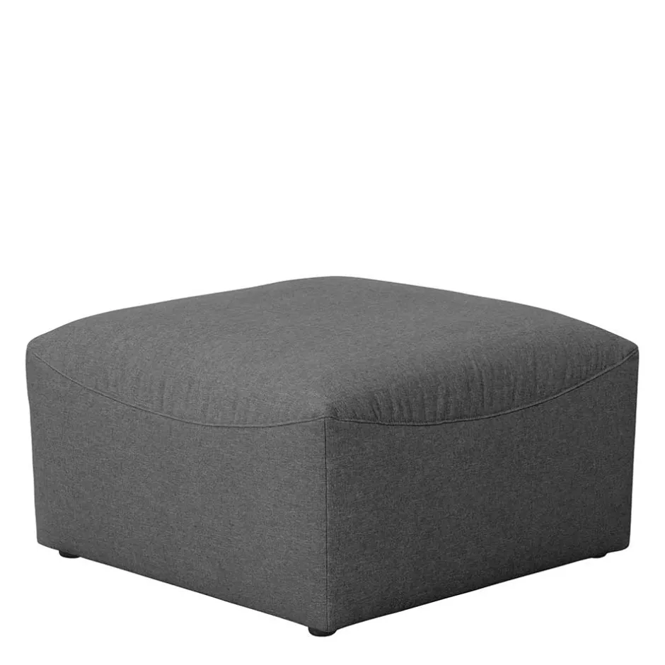 Quadratischer Couchhocker in Anthrazit - Telrama^Wohnen Outlet