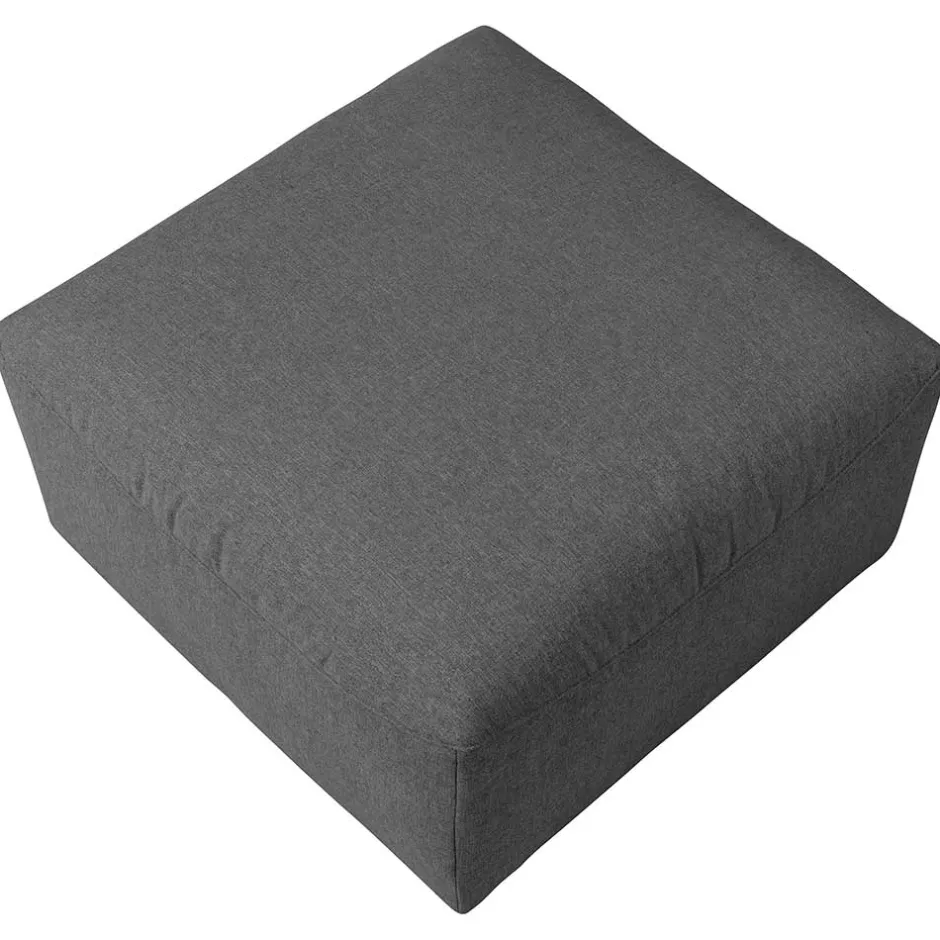 Quadratischer Couchhocker in Anthrazit - Telrama^Wohnen Outlet