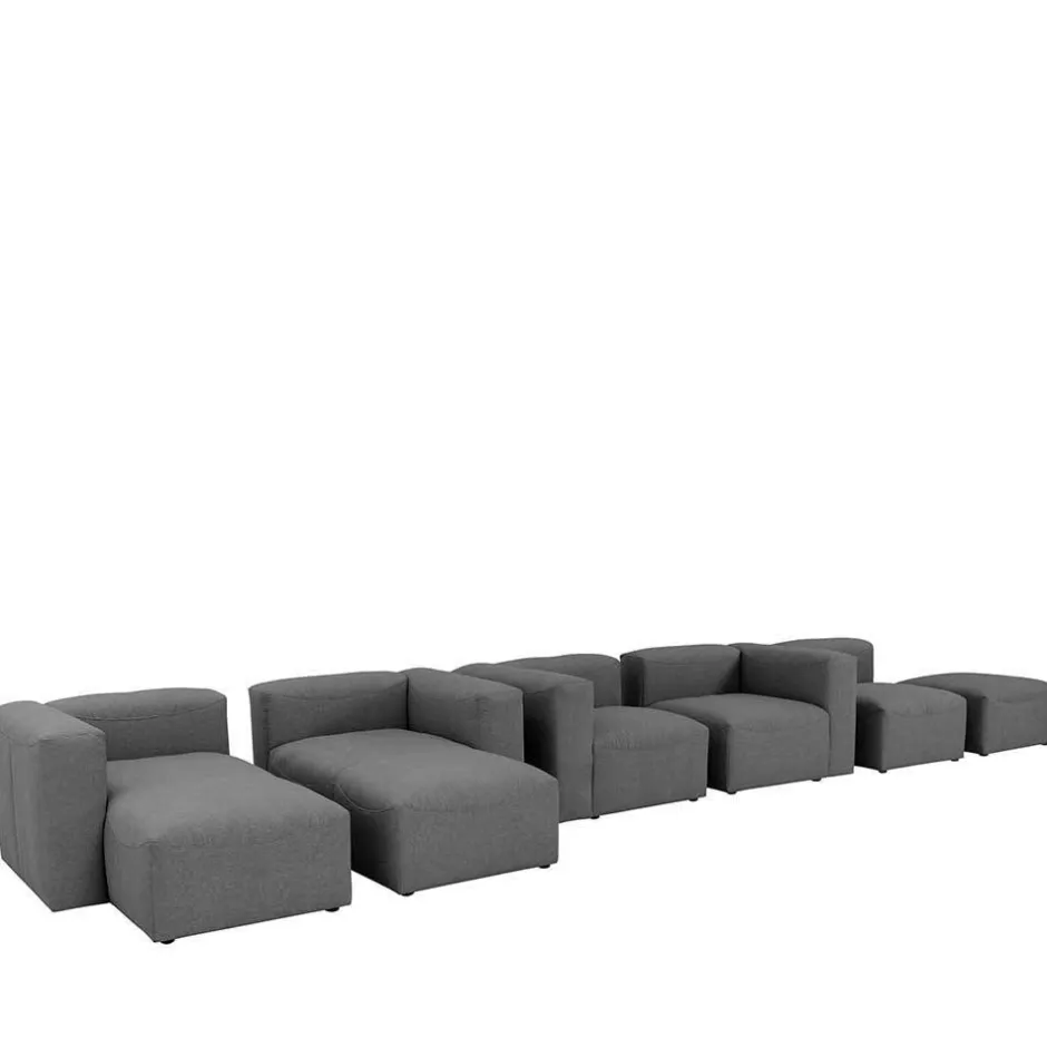 Quadratischer Couchhocker in Anthrazit - Telrama^Wohnen Outlet