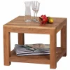 Wohnen Quadratischer Couchtisch Vislan aus Holz naturbelassen Akazie massiv