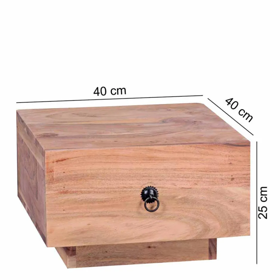 Wohnen Quadratischer Design Nachttisch Vislan mit Schublade