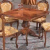 Quadratischer Esstisch im Barock Stil Magari mit Nussbaum Furnier^Wohnen Discount