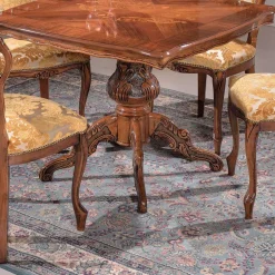 Quadratischer Esstisch im Barock Stil Magari mit Nussbaum Furnier^Wohnen Discount