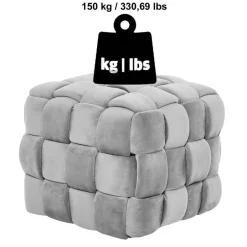 Quadratischer Hocker in Flechtoptik - Malivia^Wohnen Sale