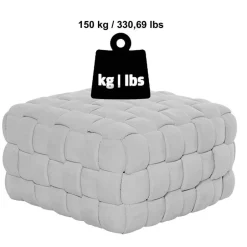 Quadratischer Hocker in Flechtoptik - Malivia^Wohnen Sale