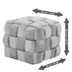 Quadratischer Hocker in Flechtoptik - Malivia^Wohnen Sale