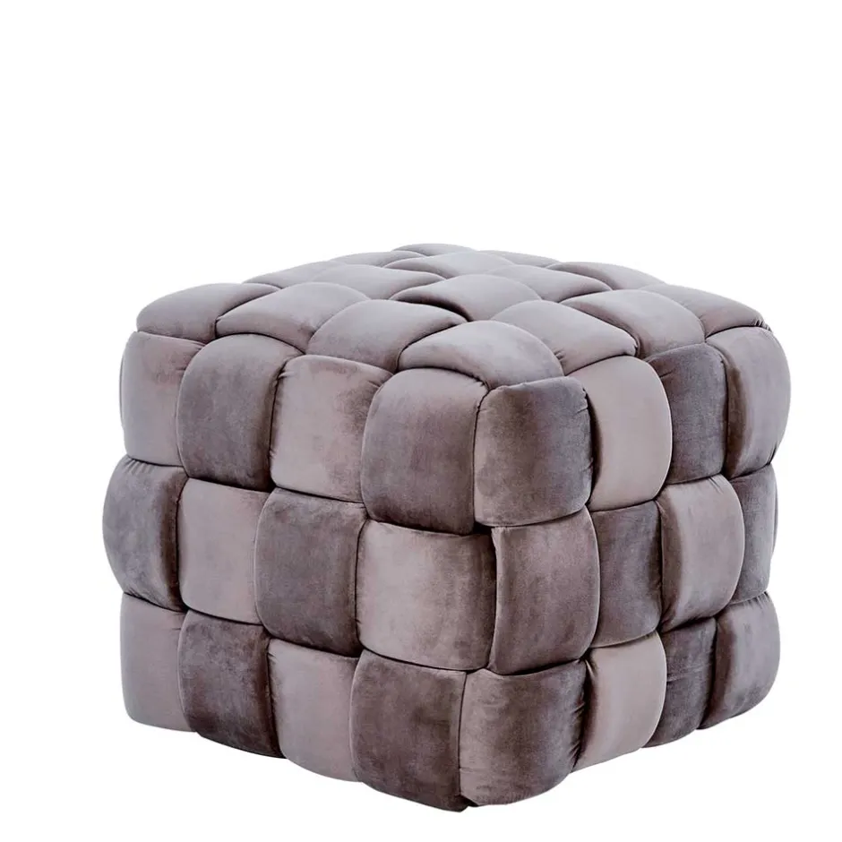 Quadratischer Hocker in Flechtoptik - Malivia^Wohnen Sale