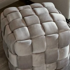 Quadratischer Hocker in Flechtoptik - Malivia^Wohnen Sale