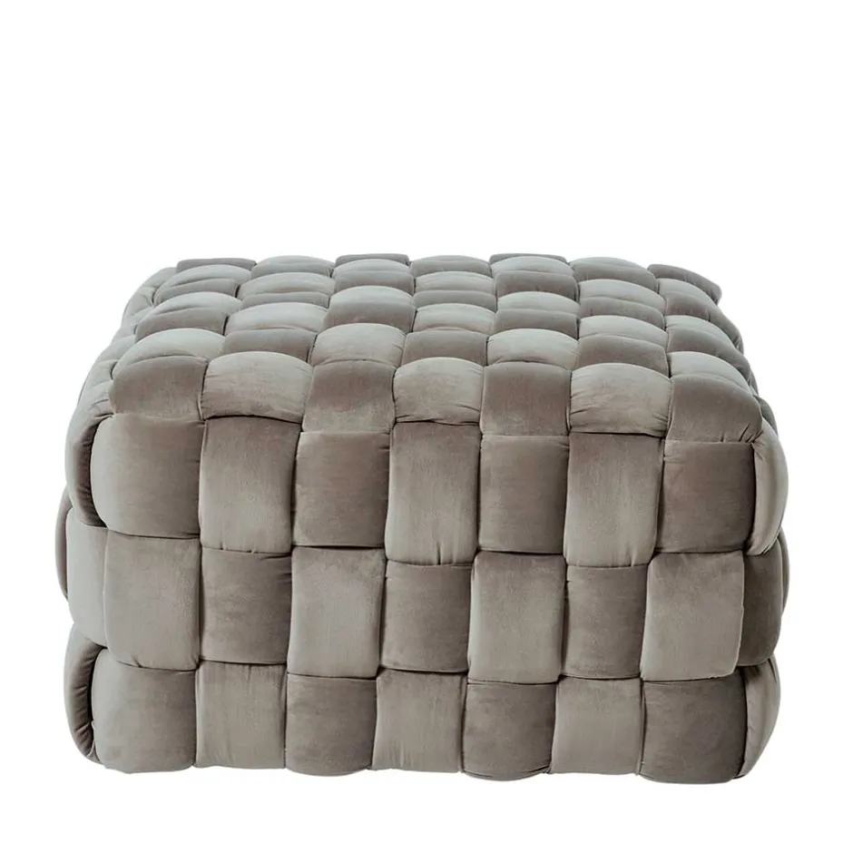 Quadratischer Hocker in Flechtoptik - Malivia^Wohnen Sale