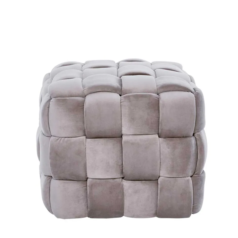 Quadratischer Hocker in Flechtoptik - Malivia^Wohnen Sale