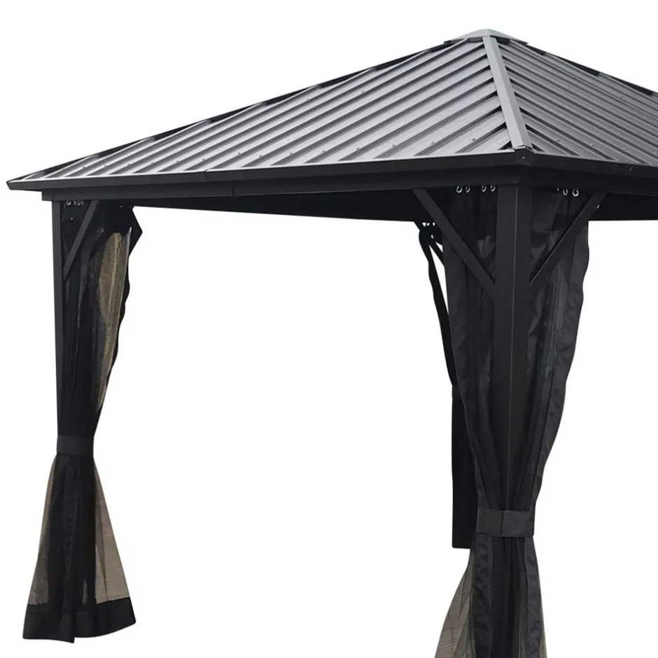 Quadratischer Pavillon mit festem Dach - Blances^Wohnen Best