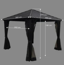 Quadratischer Pavillon mit festem Dach - Blances^Wohnen Best