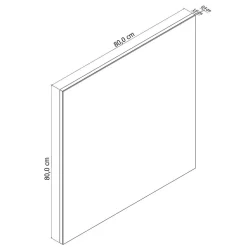 Quadratischer Wandspiegel 80x80x2 cm - Laurela^Wohnen Clearance
