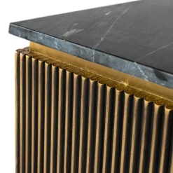 Wohnen Quadratischer Wohnzimmertisch mit Marmorplatte - Hayato