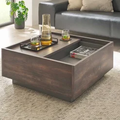 Quadratischer Wohnzimmertisch mit Staufach - Mundo^Wohnen New