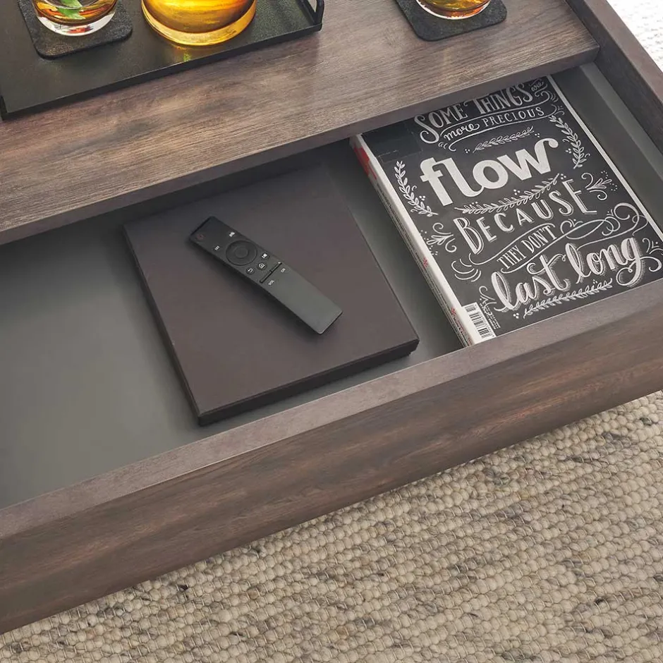 Quadratischer Wohnzimmertisch mit Staufach - Mundo^Wohnen New