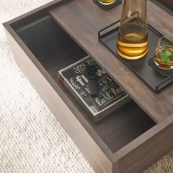 Quadratischer Wohnzimmertisch mit Staufach - Mundo^Wohnen New