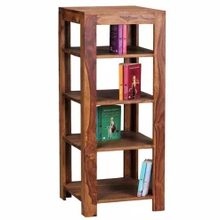 Wohnen Quadratisches Holzregal Hoslo mit fünf Ablagen